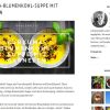 Sommerliche Kurkuma-Blumenkohl-Suppe mit Garnelen und Original Kürbiskernöl-Topping